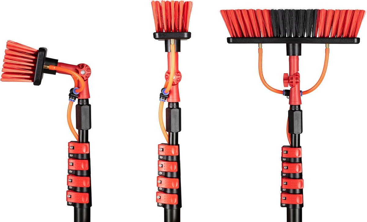 Umuzi Cleaning Telescopische Waterborstel - Uitschuifbare Schrobborstel Voor Ramen, Gevel En Huis - 1,3 Tot 4,6 Meter - Reiniger Met 4 Uitschuifbare Delen - Zeepdispenser Met Doseerknop 5 Umuzi Cleaning Telescopische Waterborstel - Uitschuifbare Schrobborstel Voor Ramen, Gevel En Huis - 1,3 Tot 4,6 Meter - Reiniger Met 4 Uitschuifbare Delen - Zeepdispenser Met Doseerknop - Afbeelding 3