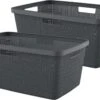 Curver Jute Wasmand 46L - 2 Stuks - Donkergrijs 2 Curver Jute Wasmand 46L - 2 Stuks - Donkergrijs -Schone Winkel 1200x742 12