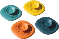 Luxe Doucheputje Afvoer Plug Zeef Stopper Stop - Universele Haarfilter Haarvanger Gootsteenstop Afvoerstop Onderdeel Afvoerputje Stopper Putje Rooster Voor Wastafel Gootsteen Spoelbak Bad Douchebak Keuken Wasbak Badkuip Aanrecht - Siliconen - Geel -Schone Winkel 1200x792 1