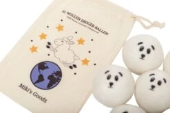 Miki's Goods® XL Wollen Drogerballen 6 Stuks - Panda Wasballen - Duurzaam - Wasbol - 100% Nieuw-Zeelandse Schapenwol - Wasbollen - Herbruikbaar- Droogballen - Snellere Droogtijd - Zuigt Dierenharen Op -Schone Winkel 1200x800 10