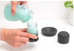 Brabantia Sink Side Afwasborstel - Met Zeepdispenser- Dark Grey -Schone Winkel 1200x824