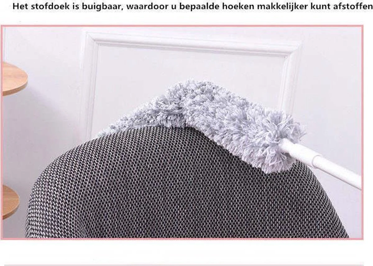 Plumeau/met Telescoopsteel/uitschuifbaar/microvezel Buigbare Borstelkop/9 X 126cm Max-lengte179cm 9 Plumeau/met Telescoopsteel/uitschuifbaar/microvezel Buigbare Borstelkop/9 X 126cm Max-lengte179cm - Afbeelding 7