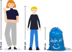 Wonair - Grote Waszak - 60x90cm - Hemelsblauw - Met Trekkoord En Draagband -Schone Winkel 1200x860