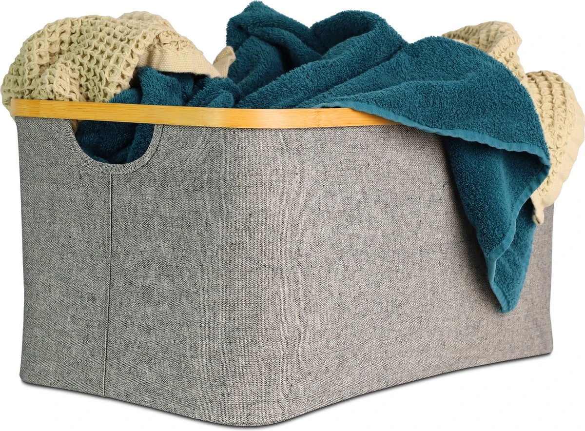 Gadgy Opvouwbare Wasmand - Heupwasmand 45 L - Opbergmand - Wasbox - Wasmanden - Grijs 3 Gadgy Opvouwbare Wasmand - Heupwasmand 45 L - Opbergmand - Wasbox - Wasmanden - Grijs