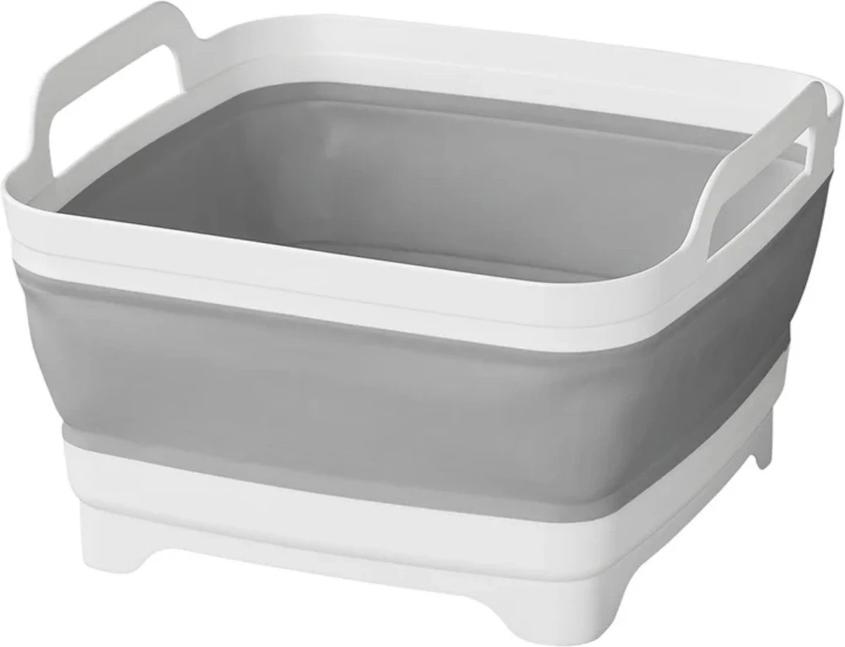 Opvouwbare Wasbak 18L - Met Stop - Afwasbak - Afwasteil - 30x30x20 Cm 3 Opvouwbare Wasbak 18L - Met Stop - Afwasbak - Afwasteil - 30x30x20 Cm