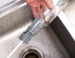 Merkloos Flessenborstel - Siliconen - Schoonmaak - Baby - Bidon - Dopper - Flessen - Reiniger - Wit - Grijs - Glazen - Borstel -Schone Winkel 1200x924 1