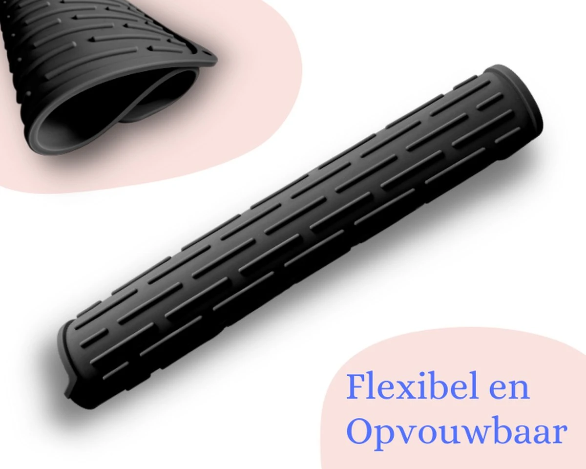 HOMYHON Afdruipmat -Afdruipmat Siliconen -Pannenonderzetter- Antislip -Hittebestendig - Aanrecht Mat -Siliconen Mat - 40 X 46 Cm - Zwart 6 HOMYHON Afdruipmat -Afdruipmat Siliconen -Pannenonderzetter- Antislip -Hittebestendig - Aanrecht Mat -Siliconen Mat - 40 X 46 Cm - Zwart - Afbeelding 4