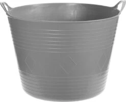 Flexibele Kuip Emmer/wasmand Rond Lichtgrijs 43 Liter - Opbergmanden