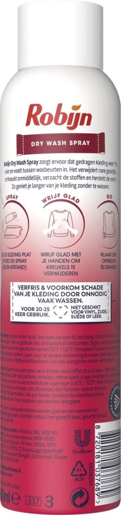 Robijn Pink Sensation Dry Wash Spray - 2 X 200 Ml - Voordeelverpakking -Schone Winkel 282x1200 3