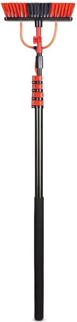Telescoopsteel Met Borstel 6 Delige Set – Telescoop Met Borstel - Telescoopsteel Ramenwassen – Uitschuifbaar Tot 4,6 Meter - Met Zeepdispenser -Schone Winkel 287x1200