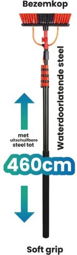 Chimb Telescopische Wasborstel - Uitschuifbare Waterborstel - Ramenwassen - 4,6 Meter - Met Zeepdispenser -Schone Winkel 366x1200