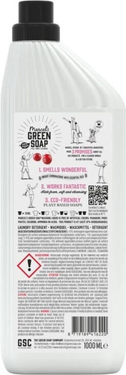Marcel's Green Soap Wasmiddel Patchouli & Cranberry - 6 X 1 Liter -Schone Winkel 405x1200