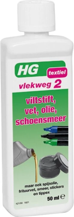 HG Vlekweg 2 - 50ml - Voor O.a. Vlekken Van Viltstift, Vet, Olie & Schoensmeer 13 HG Vlekweg 2 - 50ml - Voor O.a. Vlekken Van Viltstift, Vet, Olie & Schoensmeer -Schone Winkel 412x1200 2