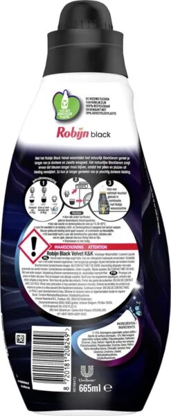 Robijn Klein & Krachtig Black Velvet Vloeibaar Wasmiddel - 8 X 19 Wasbeurten - Voordeelverpakking -Schone Winkel 495x1200 11