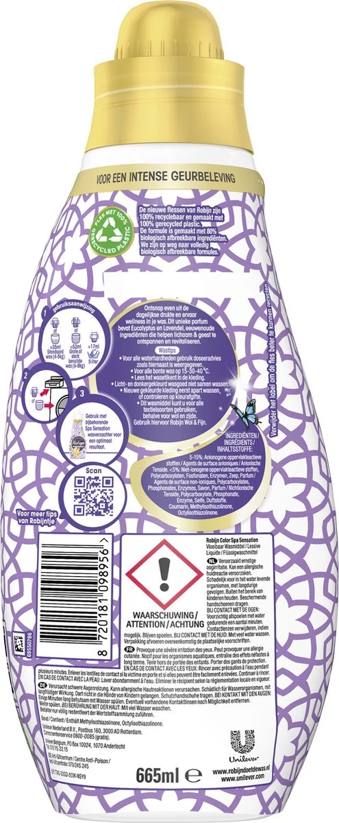 Robijn Klein & Krachtig Collections Color Spa Sensation Vloeibaar Wasmiddel - 8 X 19 Wasbeurten - Voordeelverpakking 5 Robijn Klein & Krachtig Collections Color Spa Sensation Vloeibaar Wasmiddel - 8 X 19 Wasbeurten - Voordeelverpakking - Afbeelding 3