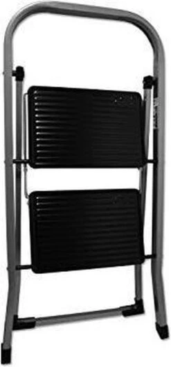 Excellent Houseware Inklapbare Keukentrap - 2 Treden - Tot 150kg - Metaal -Schone Winkel 561x1200 2