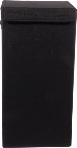 MDF Verstevigde Opvouwbare Wasmand 54 Liter 30x30x60 Cm - Zwart -Schone Winkel 627x1200