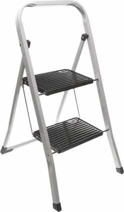 Excellent Houseware Inklapbare Keukentrap - 2 Treden - Tot 150kg - Metaal -Schone Winkel 700x1200