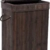 Merkloos Wasmand 1 Vaks - Wasmand - Wassorteerder - 1 Vak - Wasbox - Opbergbox - Donkerbruin - Bamboe - Wasmand Met Deksel -Schone Winkel 711x1200 2