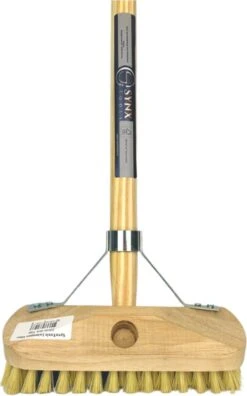 Synx Tools Luiwagen Fiber 22cm - Schrobber - Vloerschrobber - Schoonmaakbezem - Schrobborstels - Incl. Steel 150 Cm -Schone Winkel 748x1200
