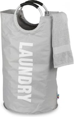 Wonair Wasmand – Wasbox - Wastas - Laundry Wasmand - Opvouwbaar – 81L – Lichtgrijs