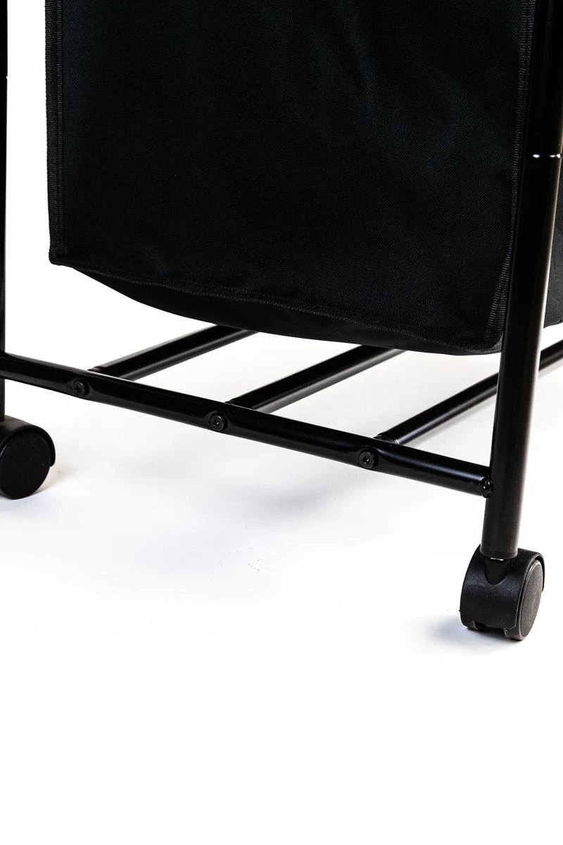 Mobiele Wassorteerder Met 3 Vakken - Op Wielen - 132 L (3 X 44 Liter) - Zwart 9 Mobiele Wassorteerder Met 3 Vakken - Op Wielen - 132 L (3 X 44 Liter) - Zwart - Afbeelding 7