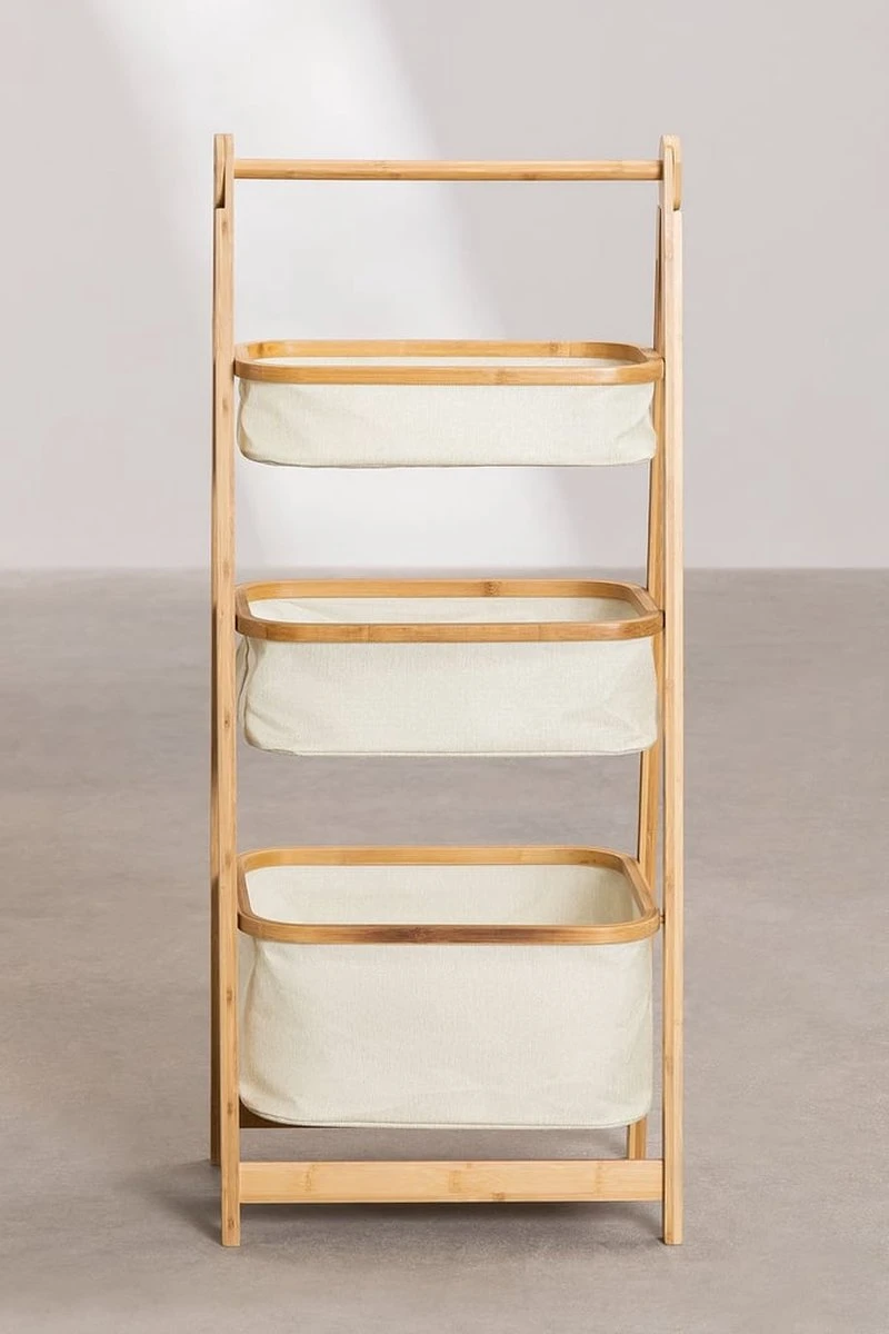 MIRA Home - BOSTIC - Almeria - Bamboe Rek Met 2 Manden - Duurzaam En Veilig Opbergen - Duurzaam - Afmetingen 45x97cm 5 MIRA Home - BOSTIC - Almeria - Bamboe Rek Met 2 Manden - Duurzaam En Veilig Opbergen - Duurzaam - Afmetingen 45x97cm - Afbeelding 3