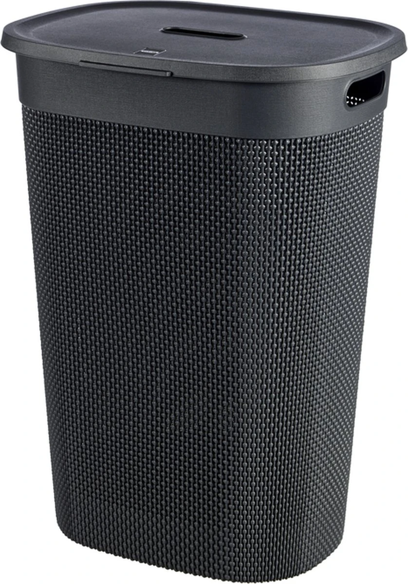 Curver Filo Wasmand Met Deksel 55L - Donkergrijs 3 Curver Filo Wasmand Met Deksel 55L - Donkergrijs