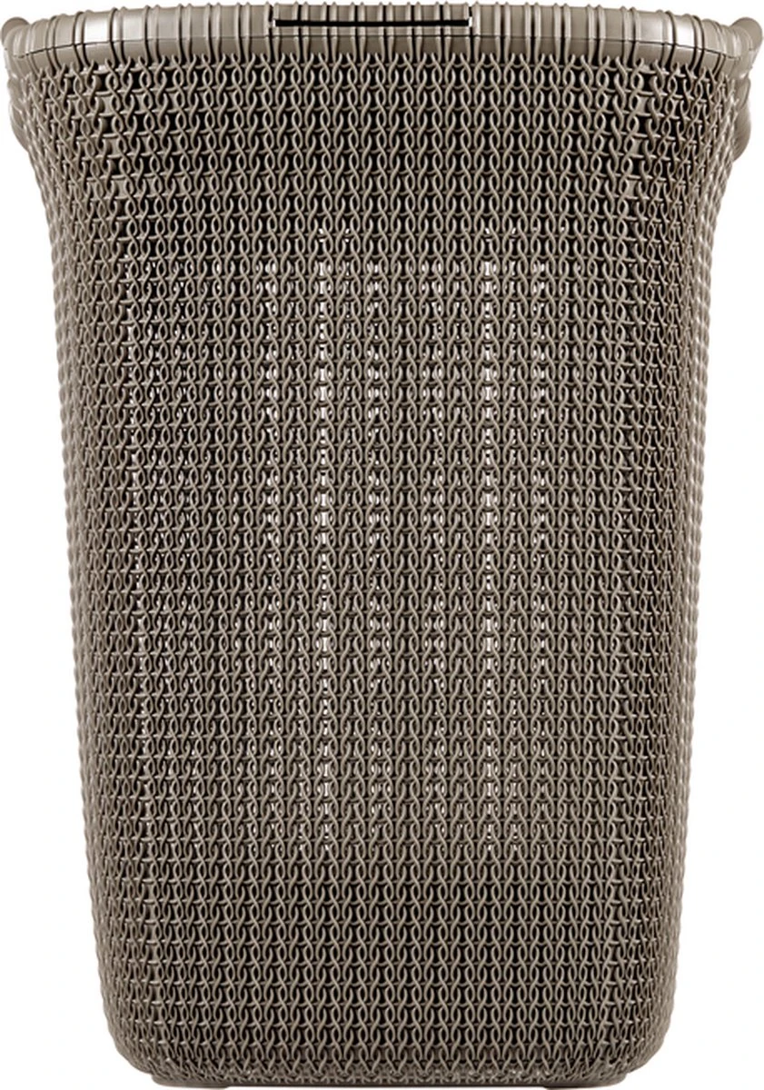 Curver Knit Wasmand Met Deksel - 57L - Bruin 6 Curver Knit Wasmand Met Deksel - 57L - Bruin - Afbeelding 4