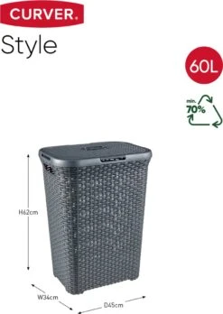 Curver Style Wasmand Met Deksel - 60L - Antraciet -Schone Winkel 851x1200 4