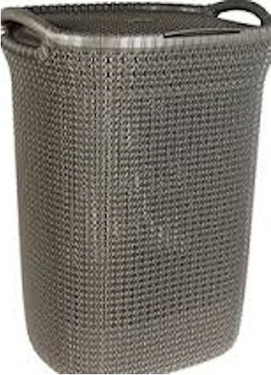 Curver Knit Wasmand Met Deksel - 57L - Bruin 11 Curver Knit Wasmand Met Deksel - 57L - Bruin - Afbeelding 9