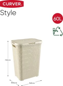 Curver Style Wasmand Met Deksel - 60L - Vintage Wit -Schone Winkel 879x1200 2