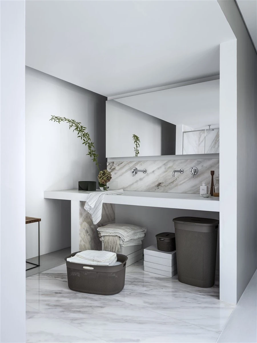 Curver Filo Wasbox - 55L - 44x35x61cm - Cappuccino 5 Curver Filo Wasbox - 55L - 44x35x61cm - Cappuccino - Afbeelding 3