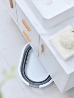 Merkloos Opvouwbare Siliconen Mand - Wasmand - Babybadje - Opbergmand - Opbergbox 25L - Ideaal Voor Camping Of Appartement -Schone Winkel 905x1200 2