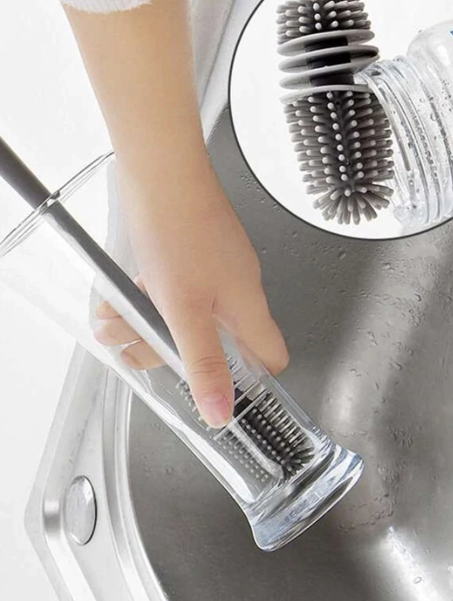 Merkloos Afwasborstel Voor Lange Glazen - Siliconenborstel Lange Glazen - Baby Flessenborstel - Duurzame Afwasborstel - Siliconen Afwasborstel 5 Merkloos Afwasborstel Voor Lange Glazen - Siliconenborstel Lange Glazen - Baby Flessenborstel - Duurzame Afwasborstel - Siliconen Afwasborstel - Afbeelding 3