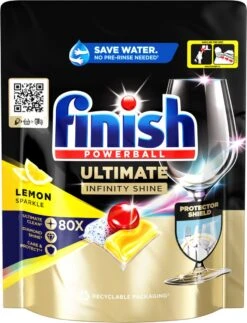 Finish Ultimate Infinity Shine Citroen Vaatwastabletten - 80 Capsules -Schone Winkel 917x1200 1