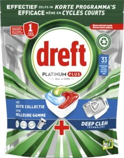 Dreft Platinum Plus All In One Deep Clean - Vaatwastabletten - Voordeelverpakking 4 X 33 Stuks -Schone Winkel 948x1200 2