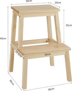 Houten Opstapje - Krukje Met 2 Niveaus - Bruin -Schone Winkel 952x1200 1