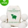 Drogerballen - Droogballen Voor Wasdrogers - Wasdrogerballen, Wasbollen & Wasballen - 100% Diervriendelijk, Duurzaam & Herbruikbaar - Duurzaam Cadeau - Energie Besparen - RWS Wol & Zero Waste - 6 Stuks Van Zivanto -Schone Winkel 998x1200